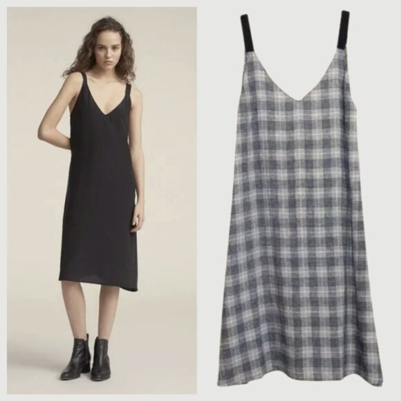 rag & bone - Navy Plaid Zoe Dress - Picture 1 of 5